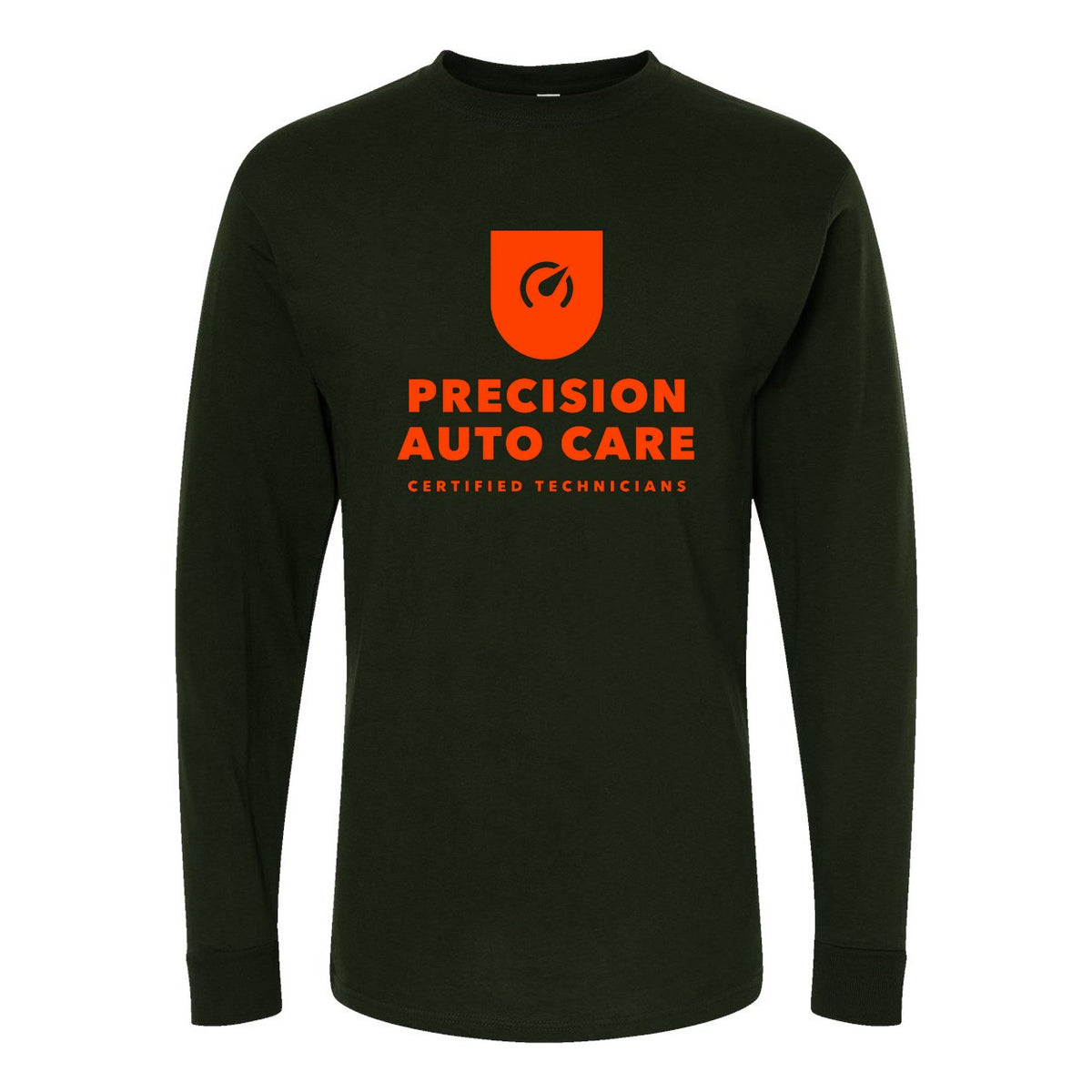 M&O Unisex Gold Soft Touch Long Sleeve T-Shirt - Forest Green - Front