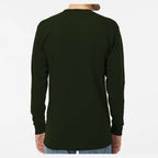 M&O Unisex Gold Soft Touch Long Sleeve T-Shirt - Forest Green - On Model Back
