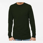 M&O Unisex Gold Soft Touch Long Sleeve T-Shirt - Forest Green - On Model Front