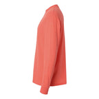 M&O Unisex Gold Soft Touch Long Sleeve T-Shirt - Heather Coral - Direct Side