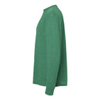 M&O Unisex Gold Soft Touch Long Sleeve T-Shirt - Heather Kelly Green - Direct Side