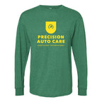 M&O Unisex Gold Soft Touch Long Sleeve T-Shirt - Heather Kelly Green - Front