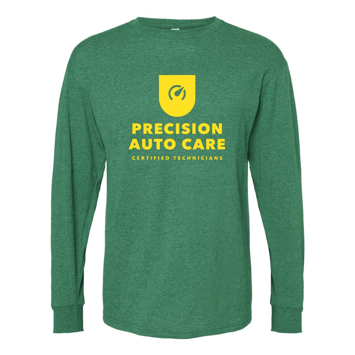 M&O Unisex Gold Soft Touch Long Sleeve T-Shirt - Heather Kelly Green - Front