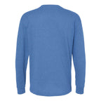 M&O Unisex Gold Soft Touch Long Sleeve T-Shirt - Heather Royal - Back