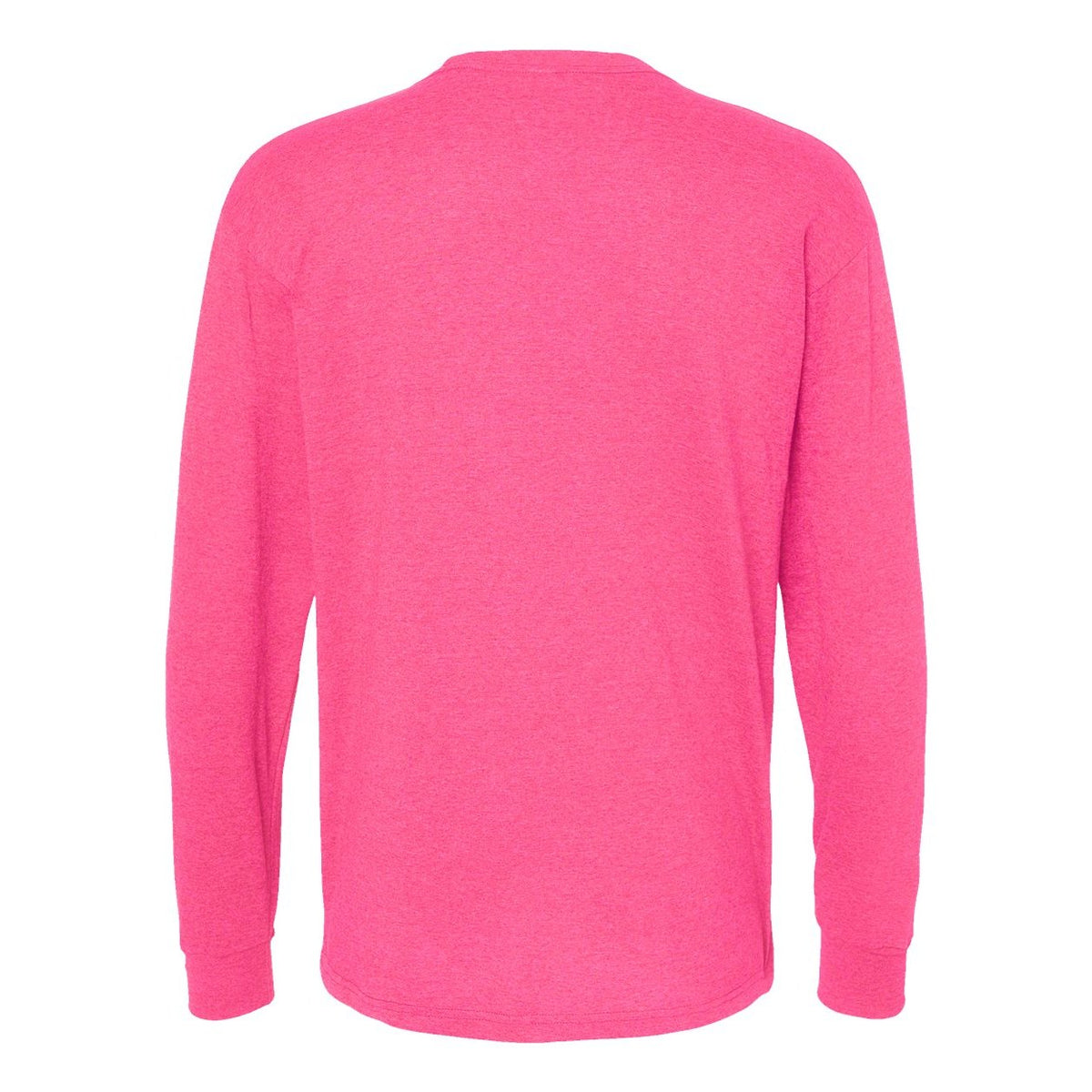 M&O Unisex Gold Soft Touch Long Sleeve T-Shirt - Neon Pink - Back