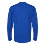 M&O Unisex Gold Soft Touch Long Sleeve T-Shirt - Royal - Back
