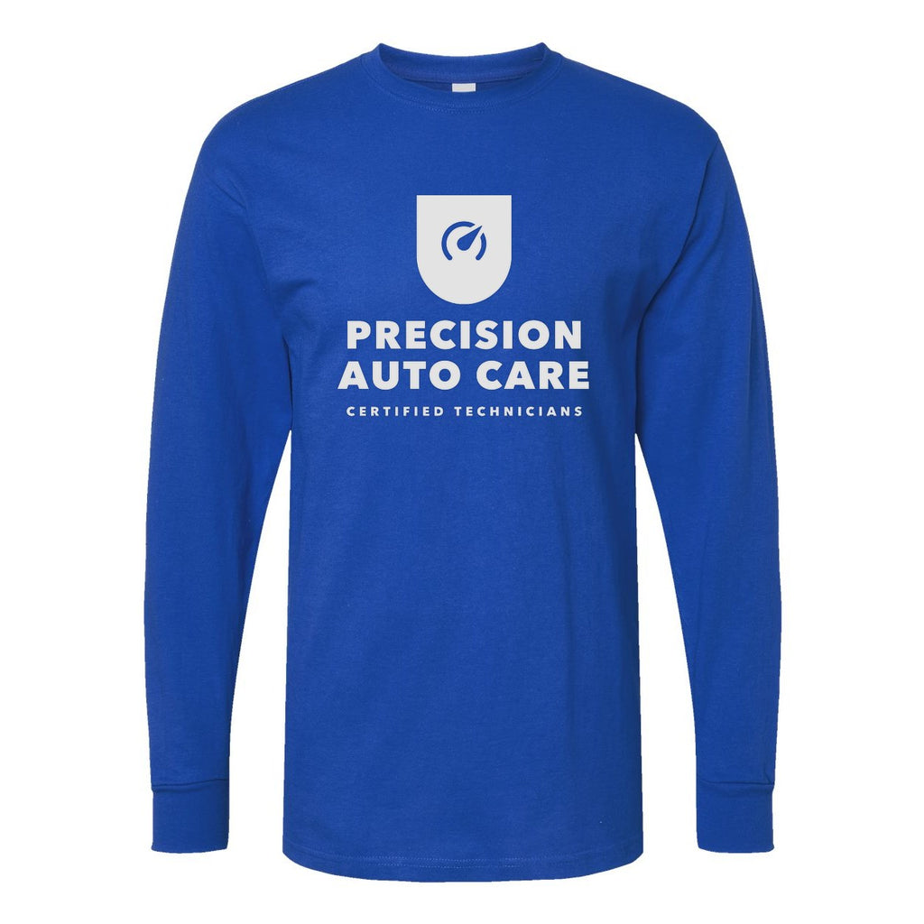 M&O Unisex Gold Soft Touch Long Sleeve T-Shirt - Royal - Front