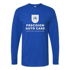 M&O Unisex Gold Soft Touch Long Sleeve T-Shirt - Royal - Front