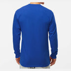 M&O Unisex Gold Soft Touch Long Sleeve T-Shirt - Royal - On Model Back