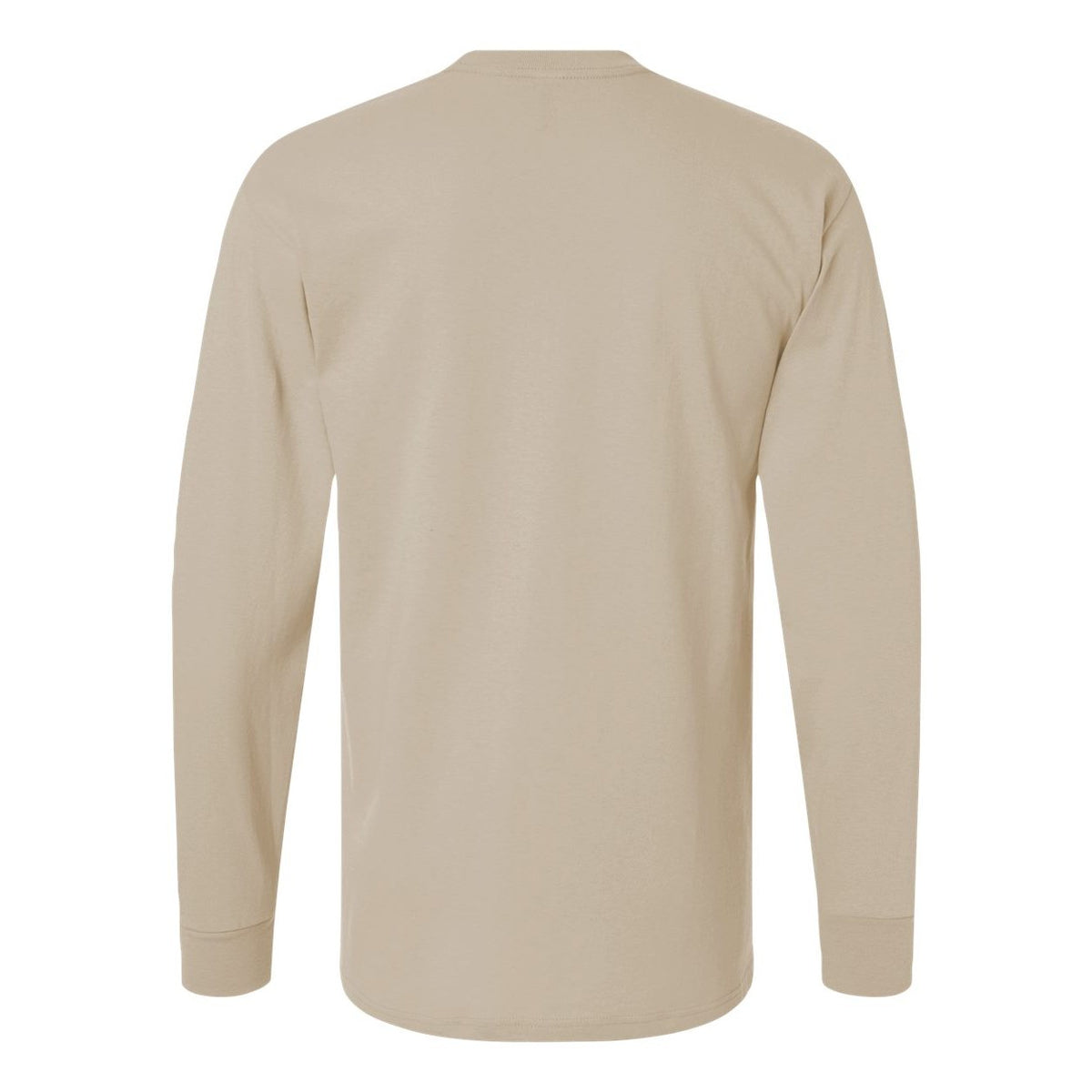 M&O Unisex Gold Soft Touch Long Sleeve T-Shirt - Sand - Back