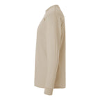 M&O Unisex Gold Soft Touch Long Sleeve T-Shirt - Sand - Direct Side