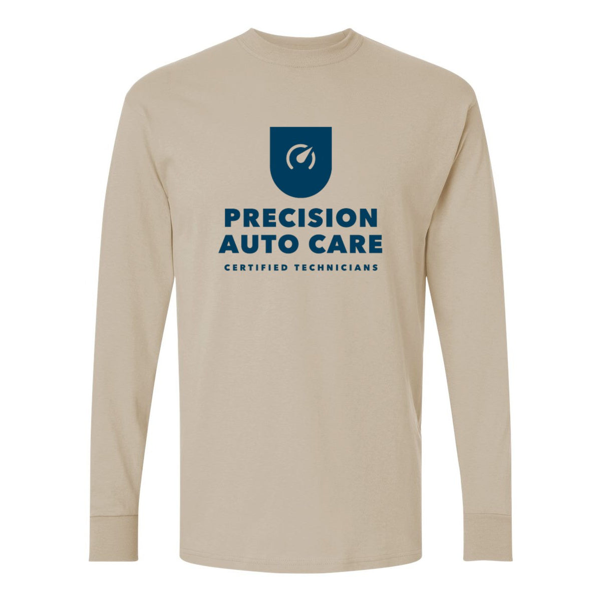 M&O Unisex Gold Soft Touch Long Sleeve T-Shirt - Sand - Front