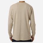 M&O Unisex Gold Soft Touch Long Sleeve T-Shirt - Sand - On Model Back