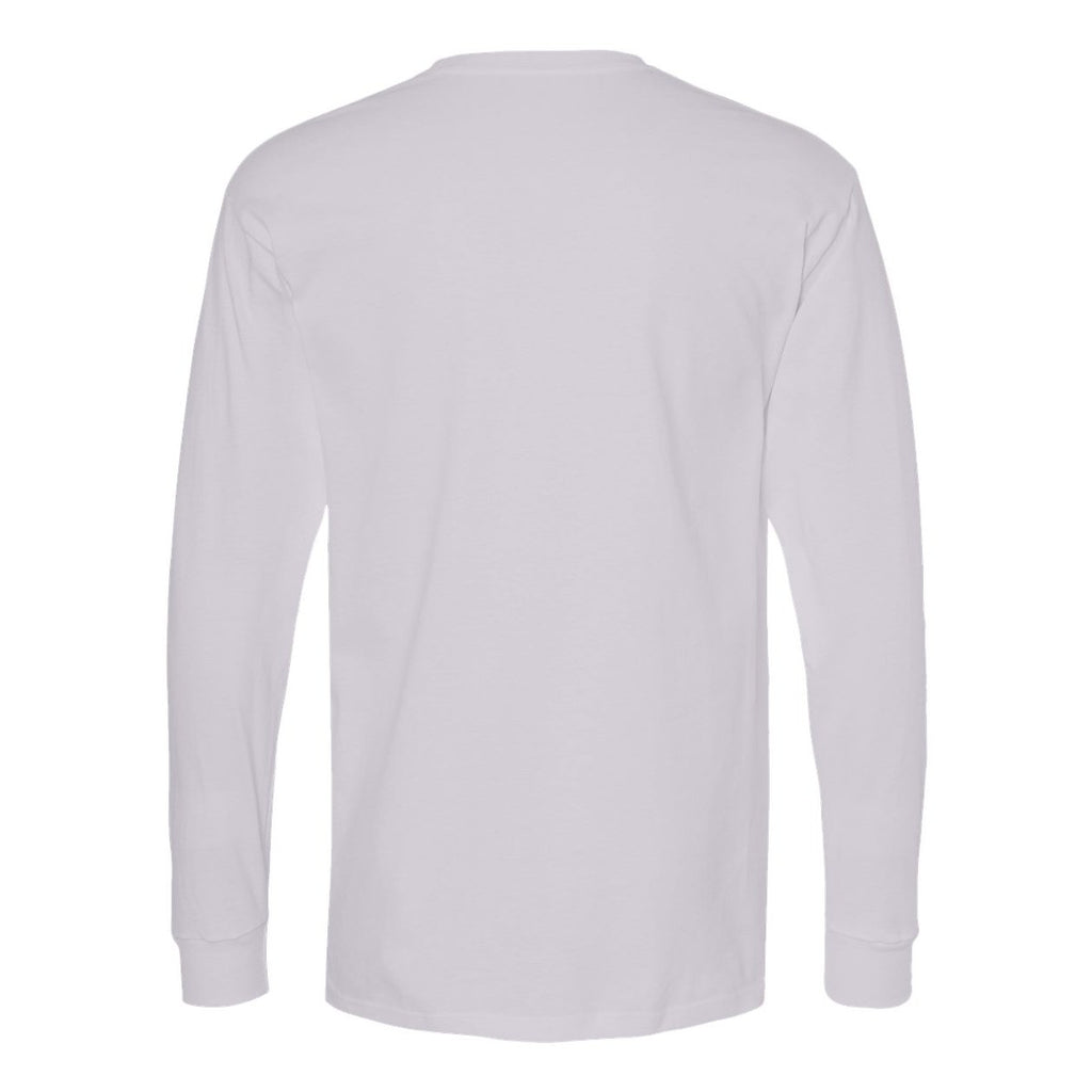 M&O Unisex Gold Soft Touch Long Sleeve T-Shirt - Silver - Back