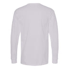 M&O Unisex Gold Soft Touch Long Sleeve T-Shirt - Silver - Back