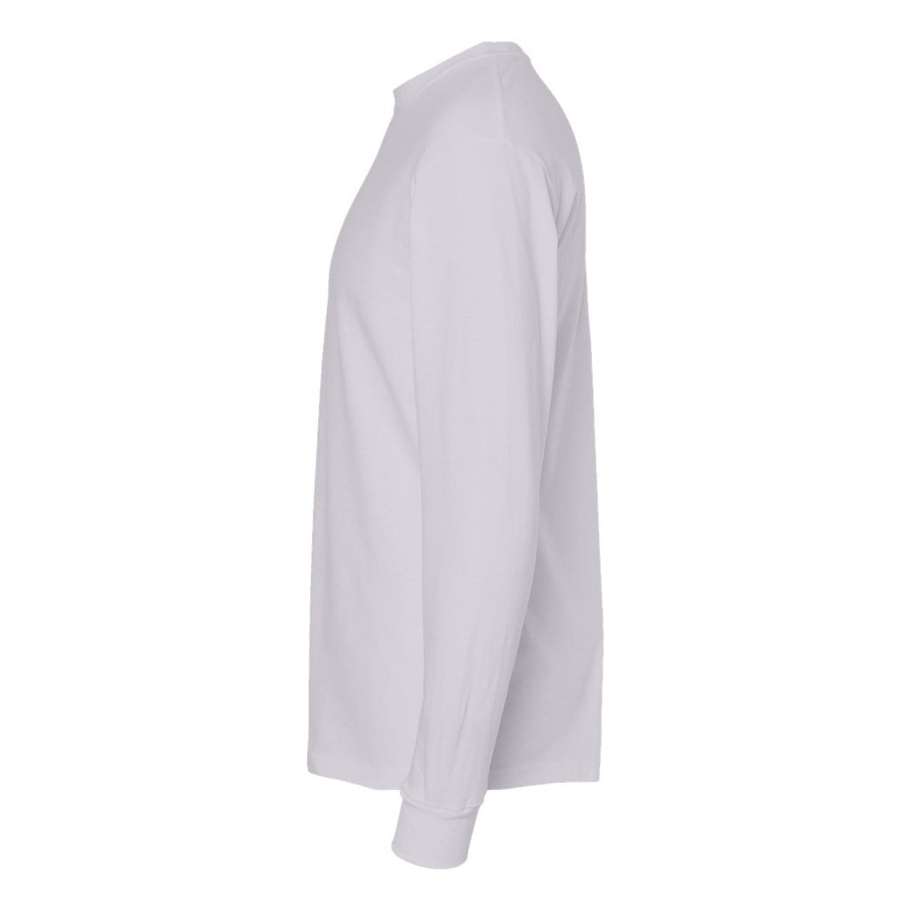 M&O Unisex Gold Soft Touch Long Sleeve T-Shirt - Silver - Direct Side