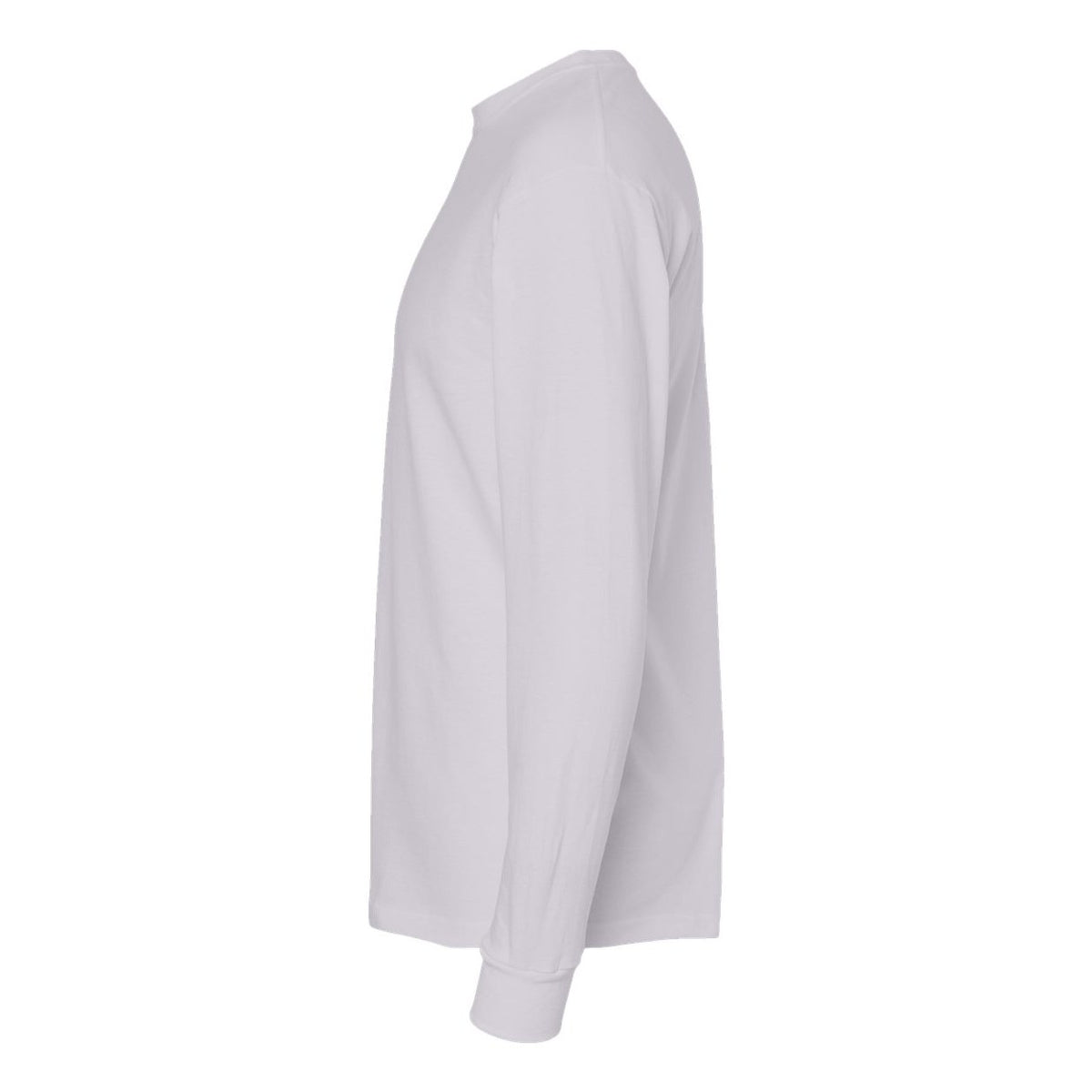 M&O Unisex Gold Soft Touch Long Sleeve T-Shirt - Silver - Direct Side