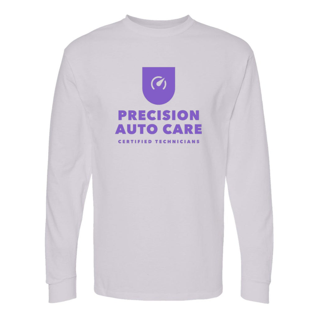 M&O Unisex Gold Soft Touch Long Sleeve T-Shirt - Silver - Front