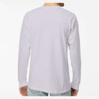 M&O Unisex Gold Soft Touch Long Sleeve T-Shirt - Silver - On Model Back
