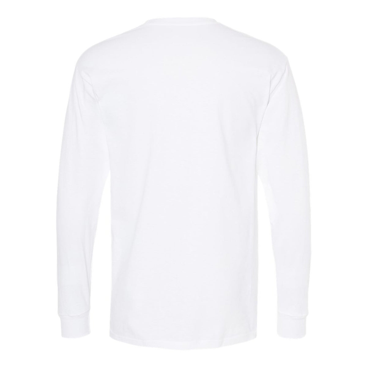 M&O Unisex Gold Soft Touch Long Sleeve T-Shirt - White - Back