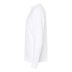 M&O Unisex Gold Soft Touch Long Sleeve T-Shirt - White - Direct Side