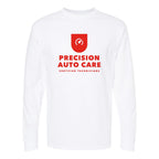 M&O Unisex Gold Soft Touch Long Sleeve T-Shirt - White - Front