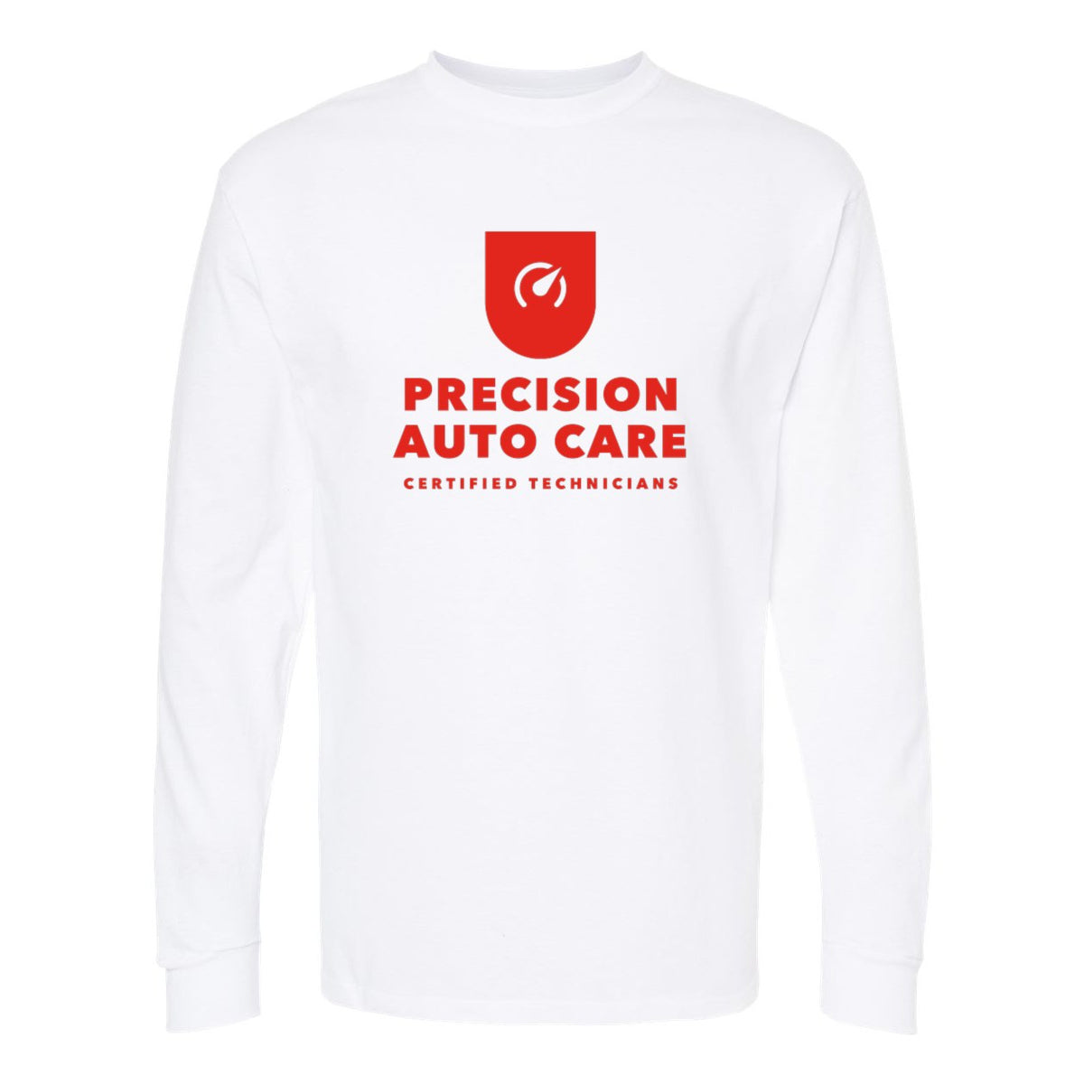 M&O Unisex Gold Soft Touch Long Sleeve T-Shirt - White - Front
