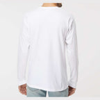 M&O Unisex Gold Soft Touch Long Sleeve T-Shirt - White - On Model Back
