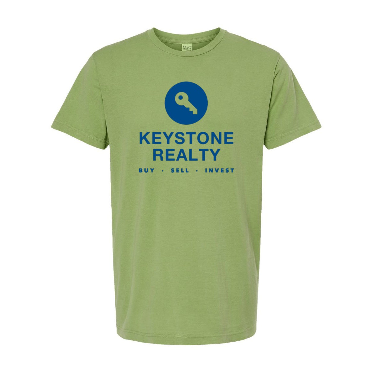 M&O Unisex Vintage Garment-Dyed T-Shirt - Aloe - Front