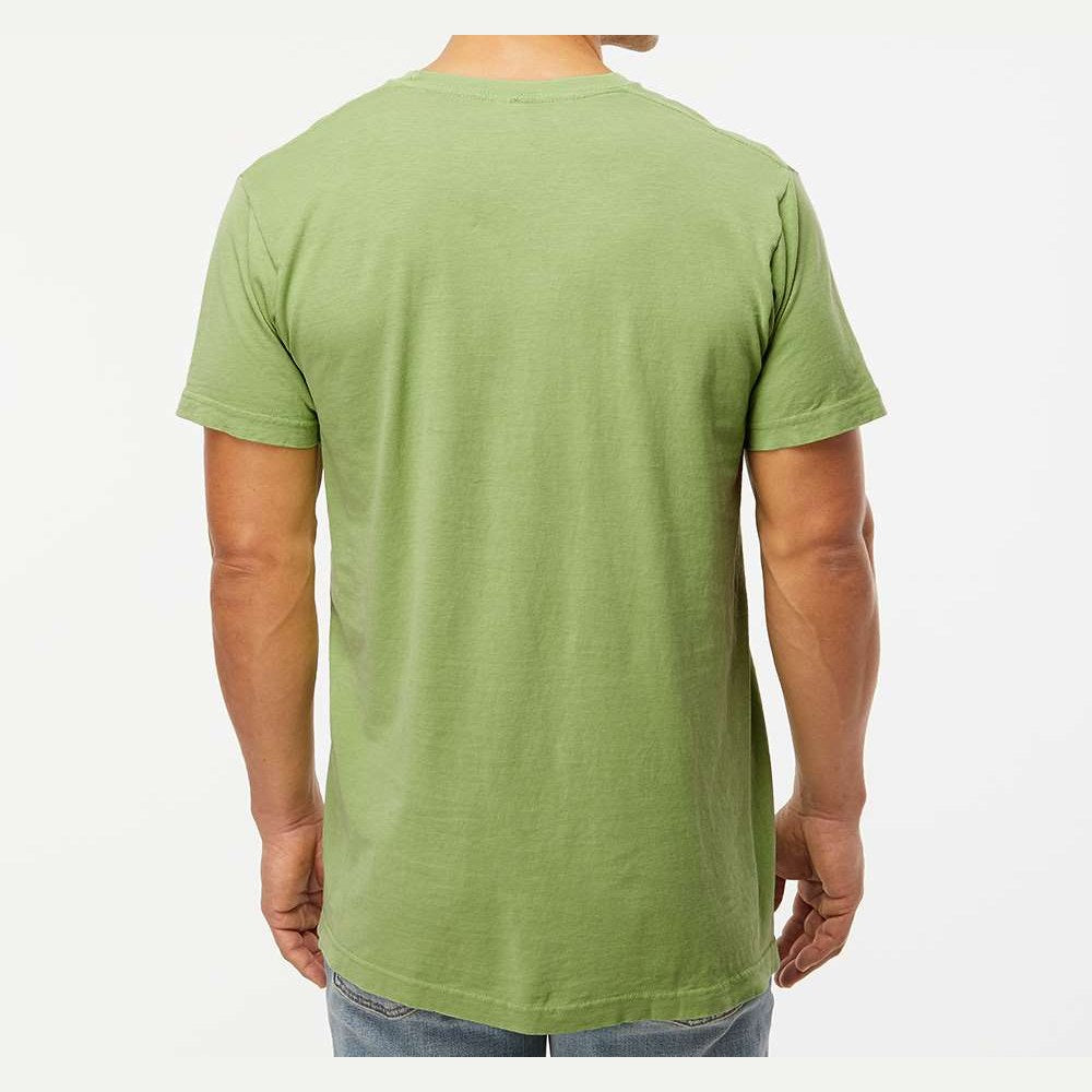 M&O Unisex Vintage Garment-Dyed T-Shirt - Aloe - On Model Back
