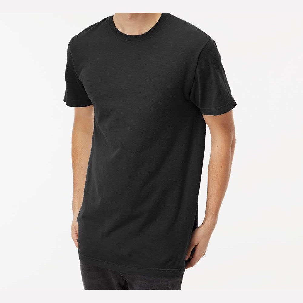 M&O Unisex Vintage Garment-Dyed T-Shirt - Black - On Model Front