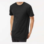 M&O Unisex Vintage Garment-Dyed T-Shirt - Black - On Model Front