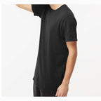 M&O Unisex Vintage Garment-Dyed T-Shirt - Black - On Model Side