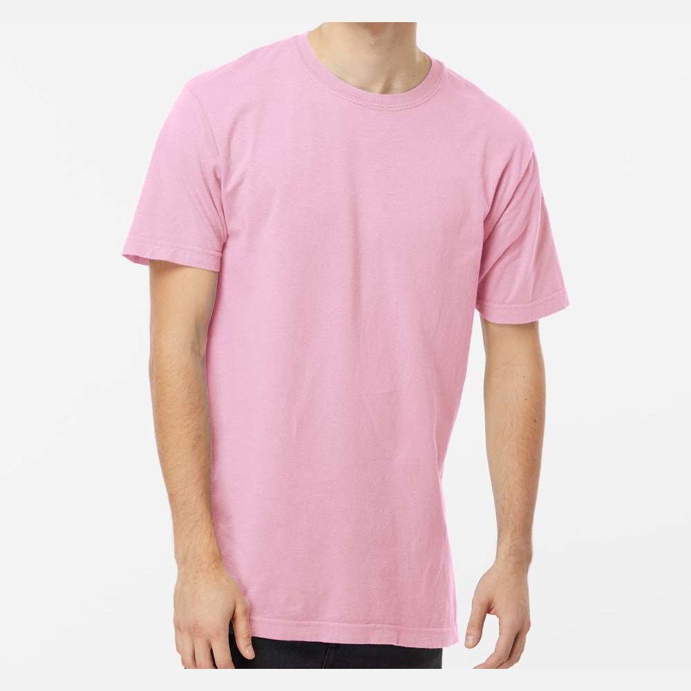 M&O Unisex Vintage Garment-Dyed T-Shirt - Blossom - On Model Front