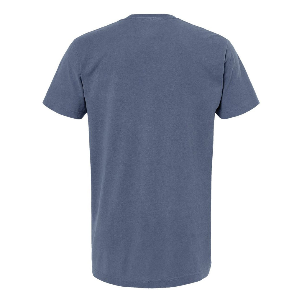 M&O Unisex Vintage Garment-Dyed T-Shirt - Blue Jean - Back