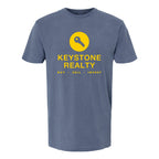 M&O Unisex Vintage Garment-Dyed T-Shirt - Blue Jean - Front