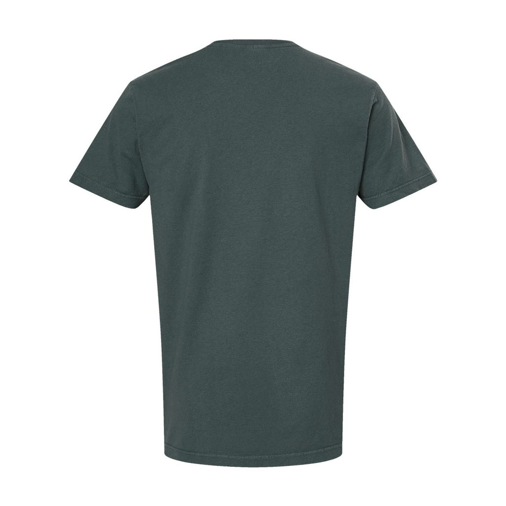 M&O Unisex Vintage Garment-Dyed T-Shirt - Blue Spruce - Back
