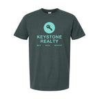 M&O Unisex Vintage Garment-Dyed T-Shirt - Blue Spruce - Front