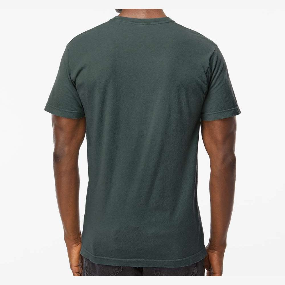 M&O Unisex Vintage Garment-Dyed T-Shirt - Blue Spruce - On Model Back
