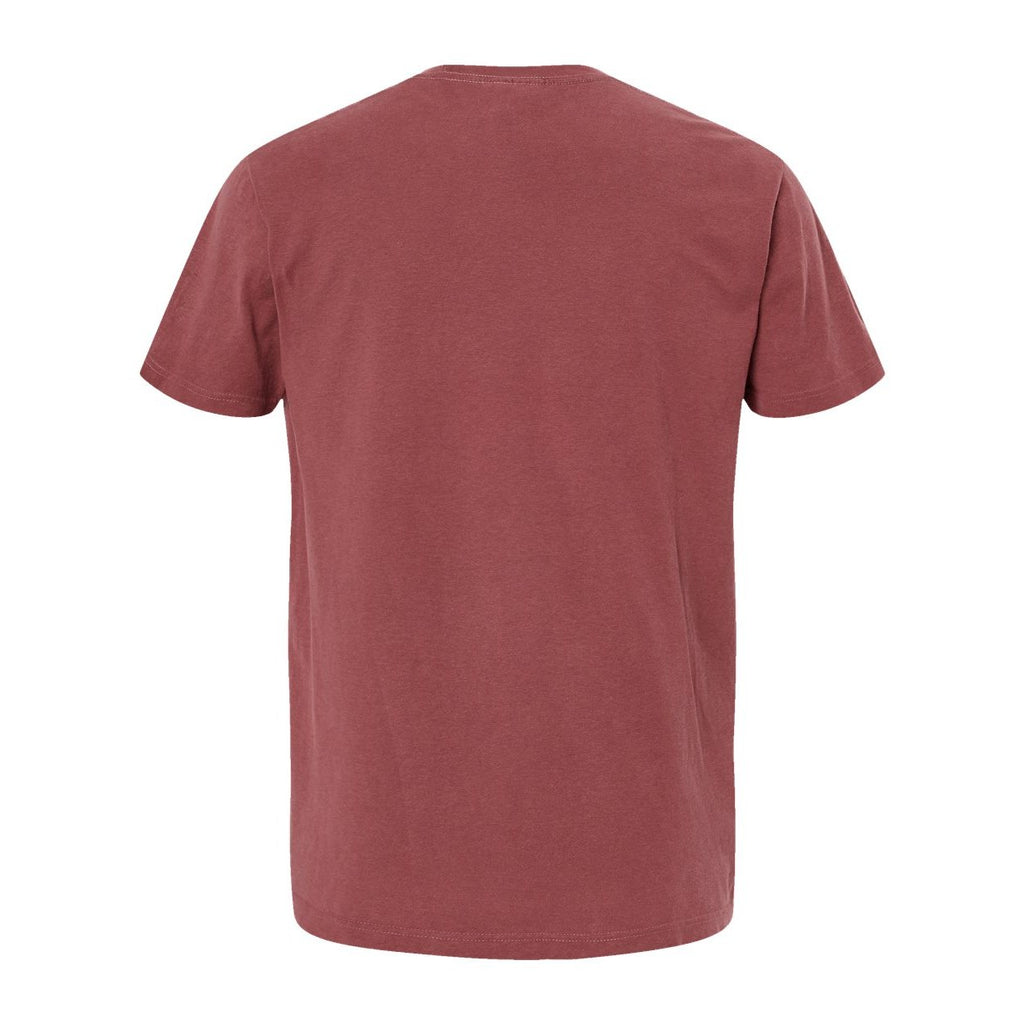M&O Unisex Vintage Garment-Dyed T-Shirt - Brick - Back