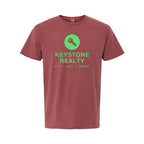 M&O Unisex Vintage Garment-Dyed T-Shirt - Brick - Front