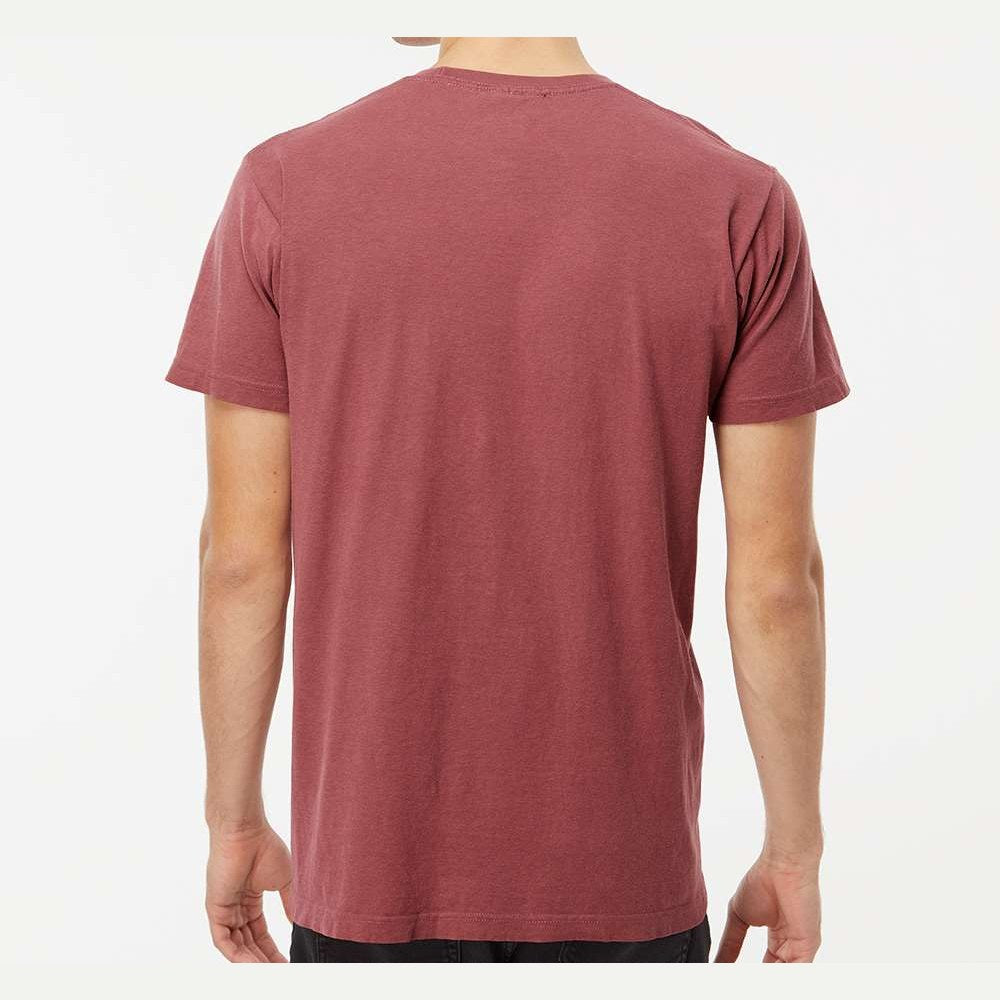 M&O Unisex Vintage Garment-Dyed T-Shirt - Brick - On Model Back