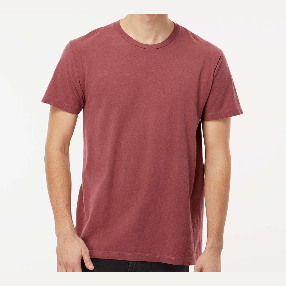 M&O Unisex Vintage Garment-Dyed T-Shirt - Brick - On Model Front