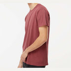 M&O Unisex Vintage Garment-Dyed T-Shirt - Brick - On Model Side