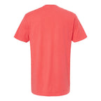 M&O Unisex Vintage Garment-Dyed T-Shirt - Bright Salmon - Back