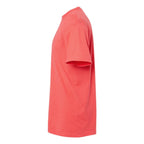 M&O Unisex Vintage Garment-Dyed T-Shirt - Bright Salmon - Direct Side