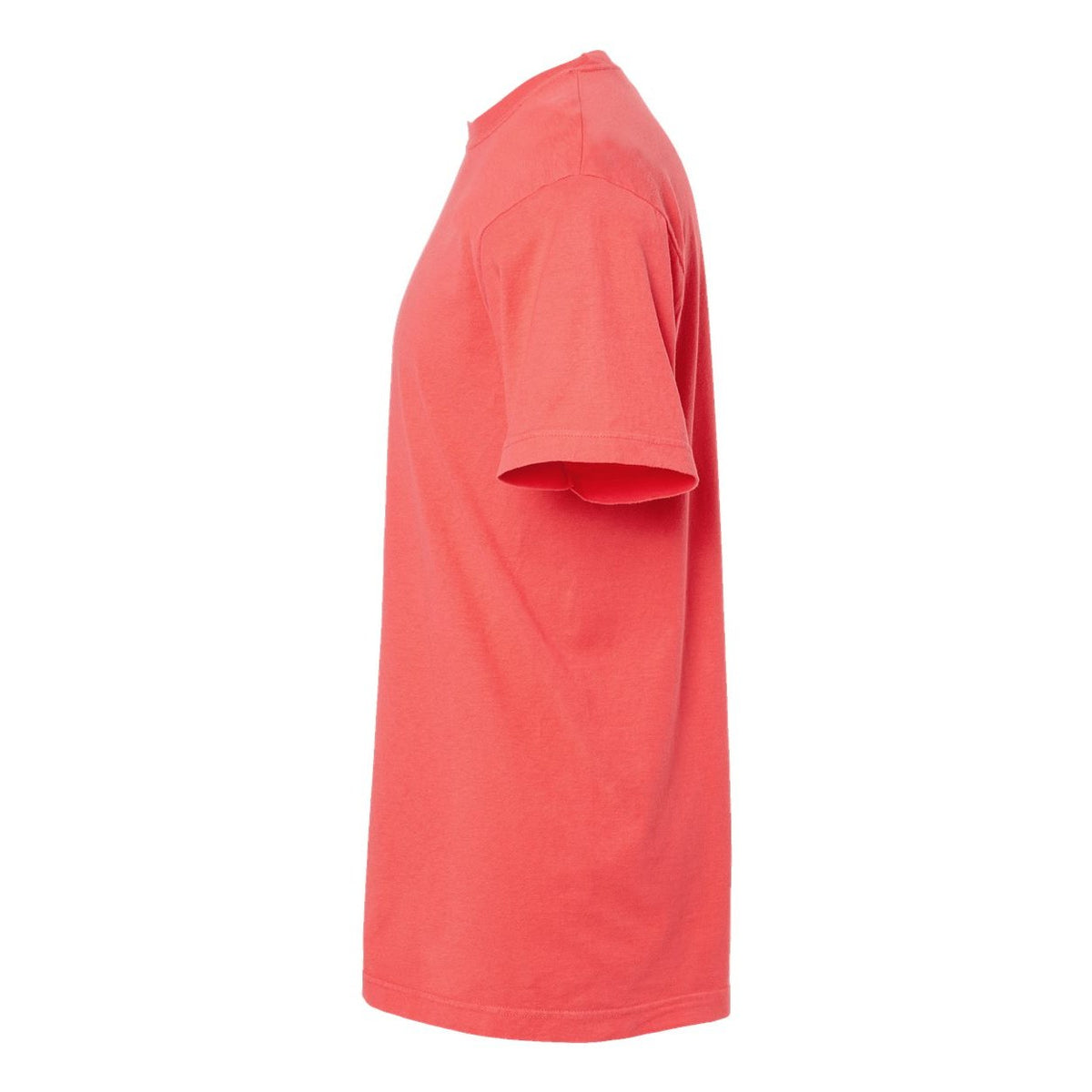 M&O Unisex Vintage Garment-Dyed T-Shirt - Bright Salmon - Direct Side