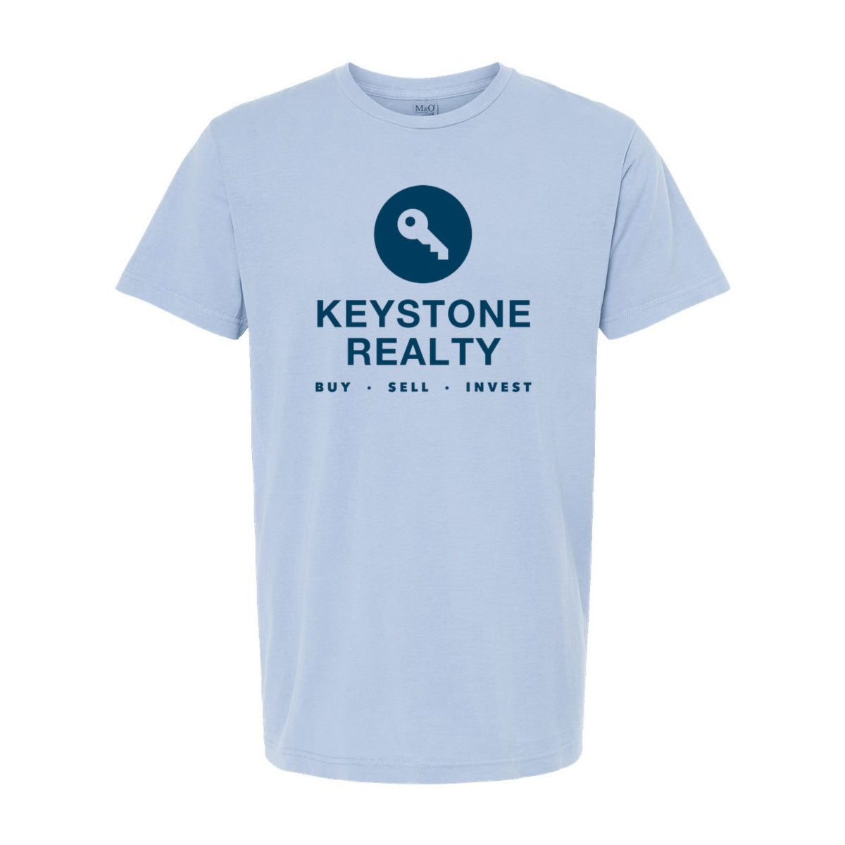 M&O Unisex Vintage Garment-Dyed T-Shirt - Chambray - Front