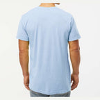 M&O Unisex Vintage Garment-Dyed T-Shirt - Chambray - On Model Back