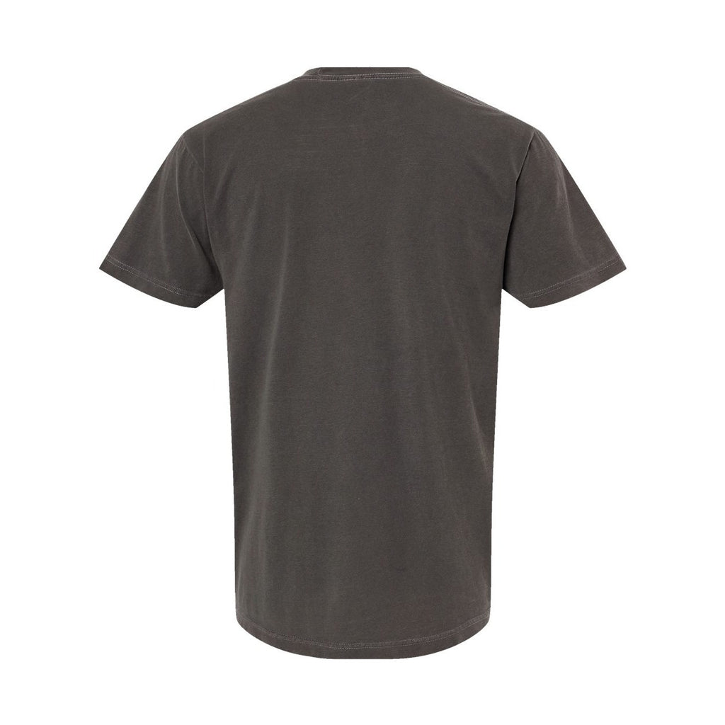 M&O Unisex Vintage Garment-Dyed T-Shirt - Charcoal - Back
